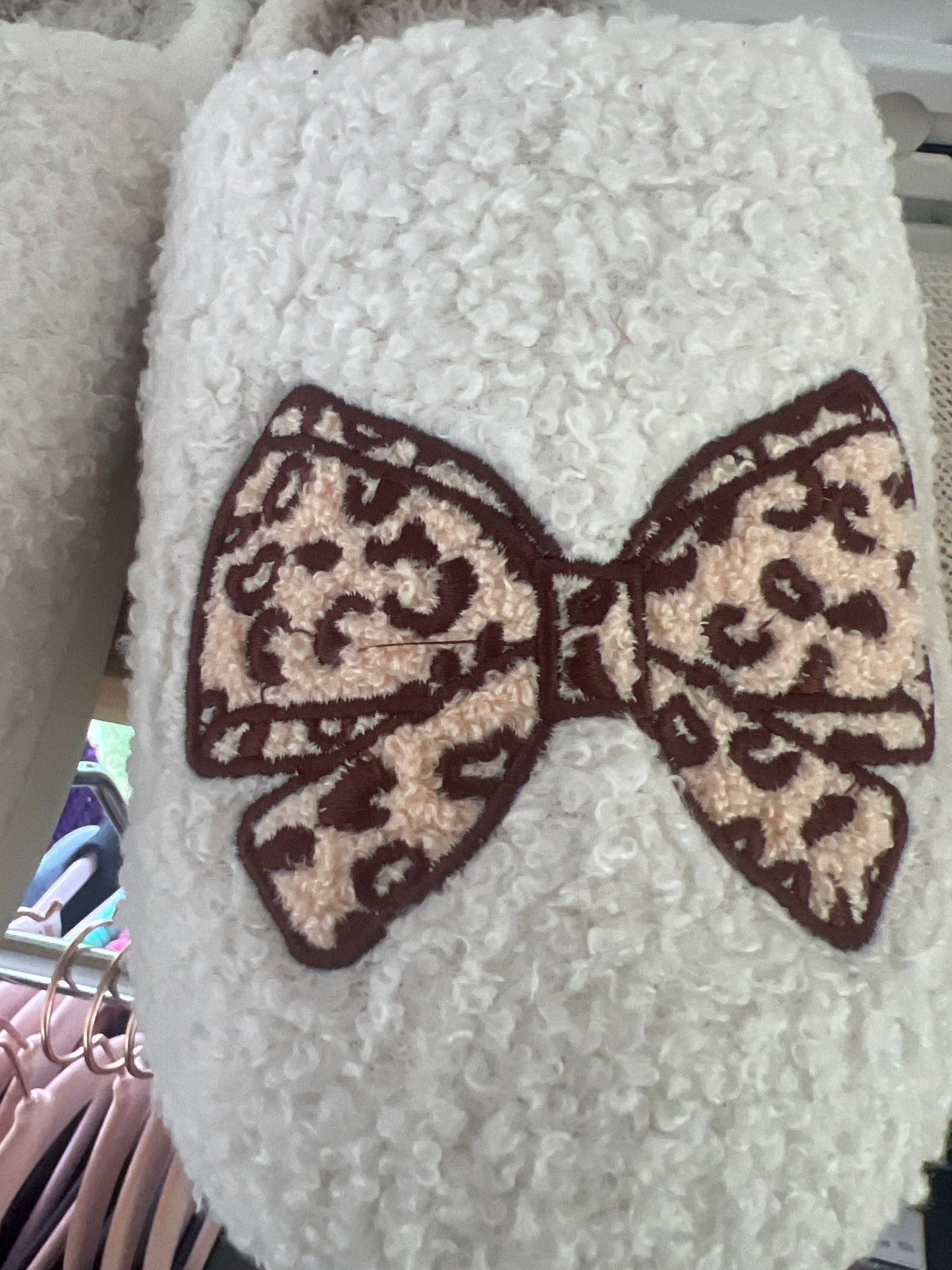 Cheetah bow slippers