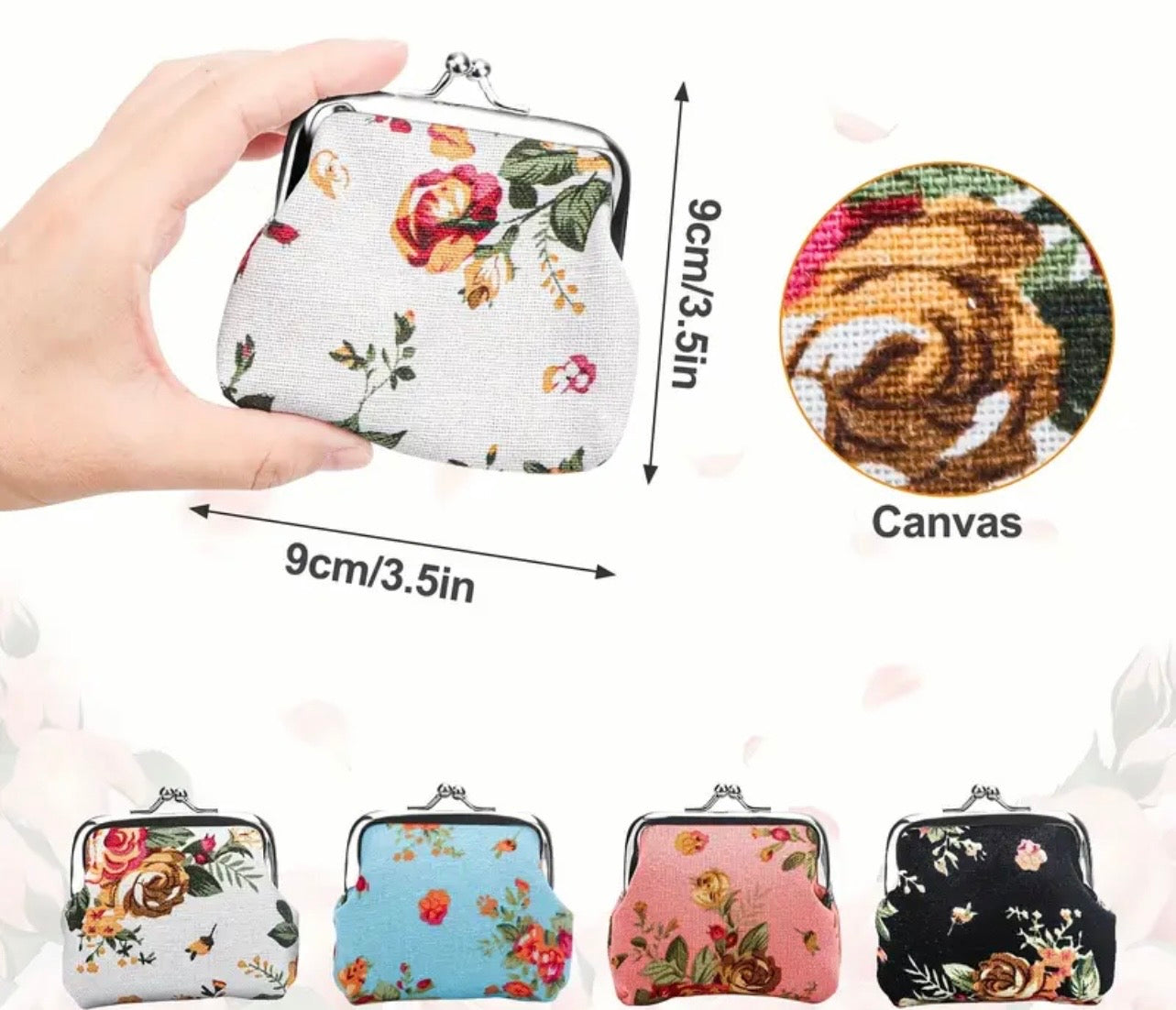 Littlest Gift Shop Floral Coin Purse with Metal Closure