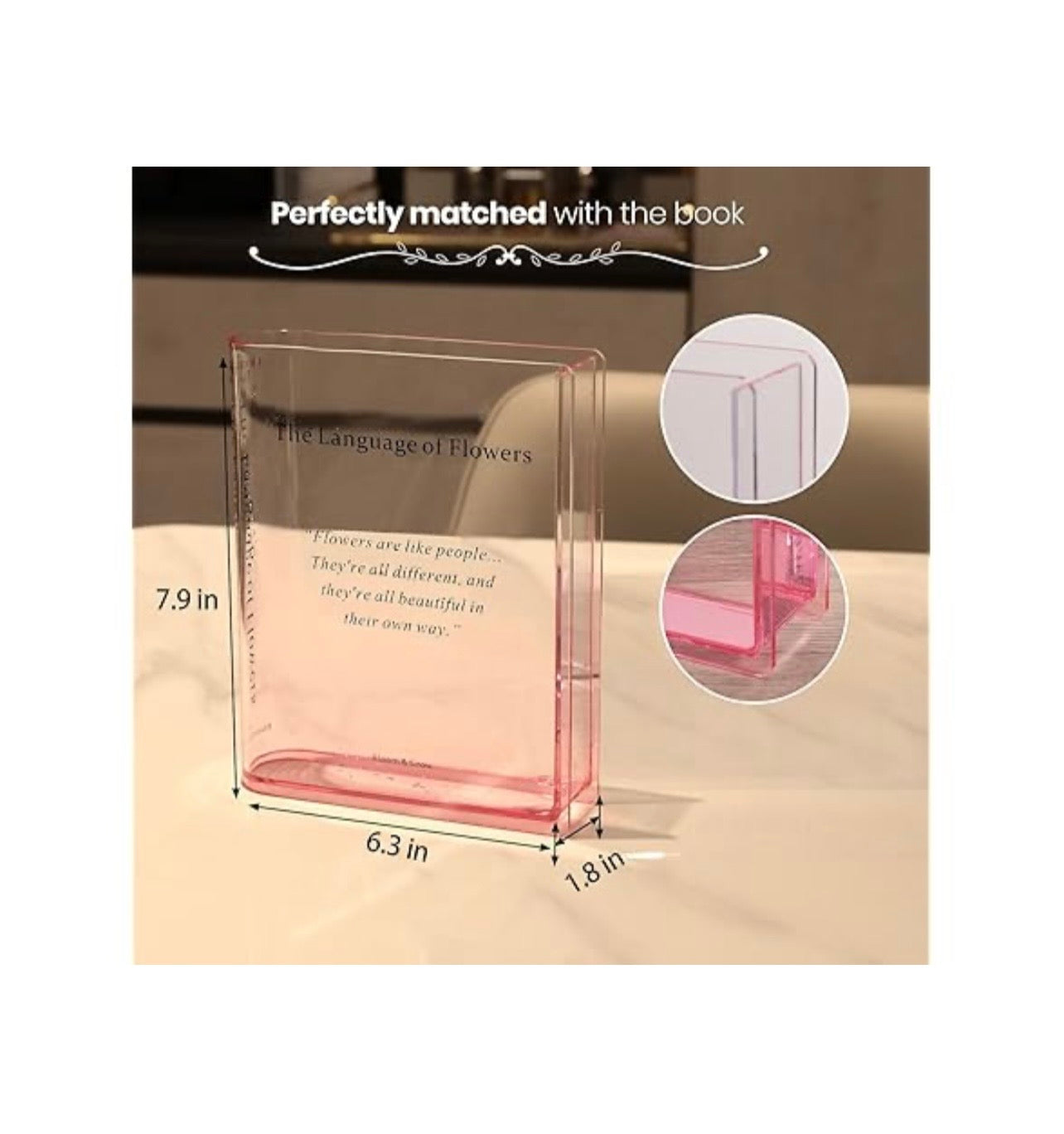 Acrylic Book Style Vase