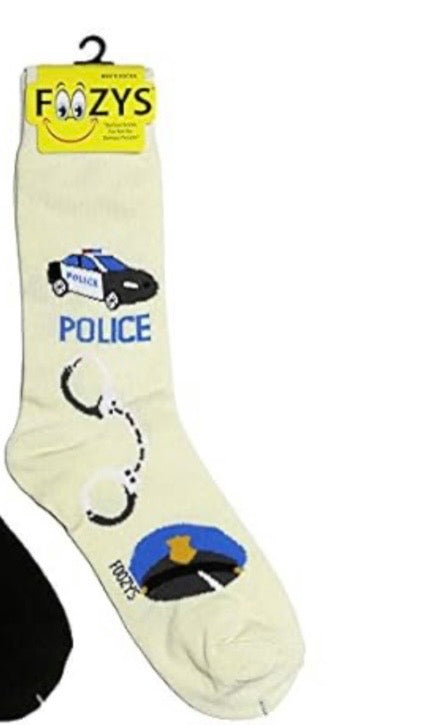 Foozys police man Crew Socks