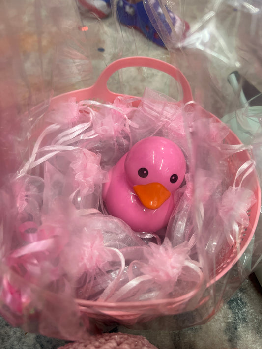 It’s a girl shower favors gift basket