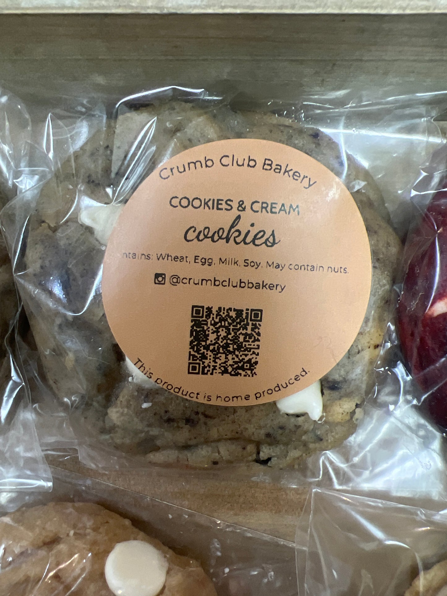 Crumb Club Bakery Cookies and Cream Cookie