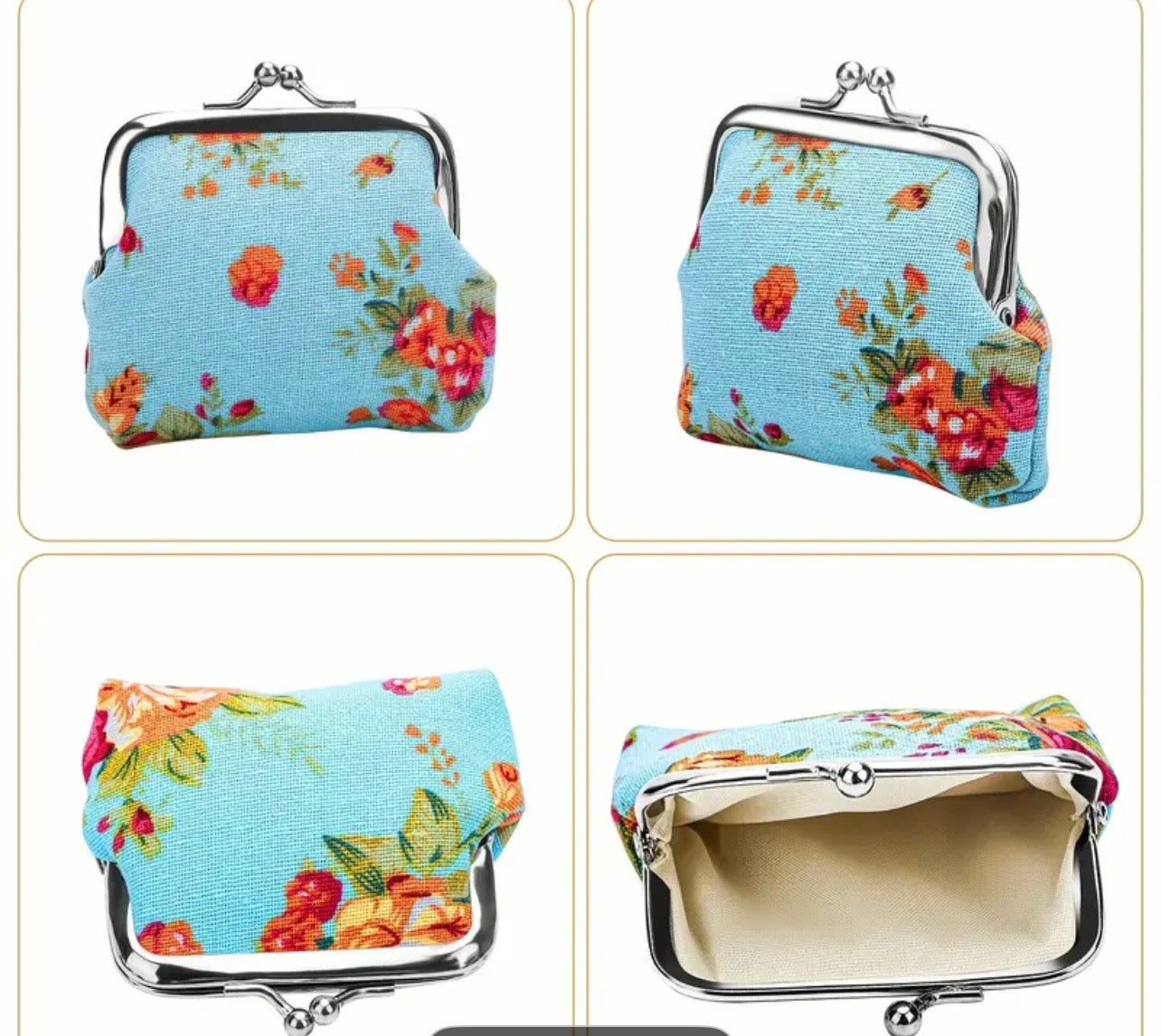 Littlest Gift Shop Floral Coin Purse with Metal Closure