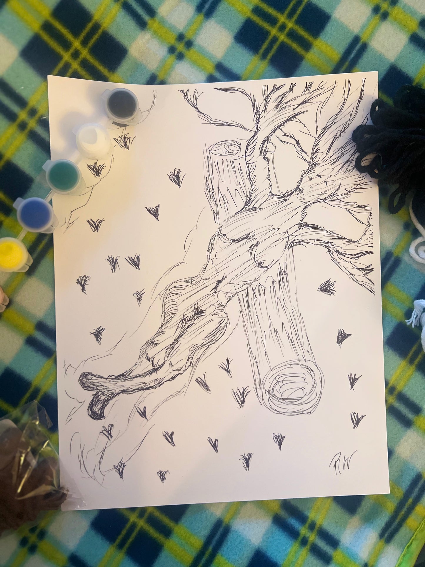 Resting Dream Tree Woman by Raechel Winters