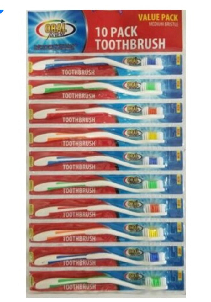 Ten pack toothbrush